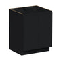Slim Ebony Black Shaker RTA 24"-36"W x 34.5"H x 24"D 5-Size Full Height Door Base Cabinet with 2 Doors