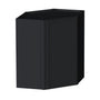 Slim Ebony Black Shaker RTA 24"W x 18"/30"/36"/42"H x 12"D Diagonal Corner Wall Cabinet