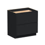 Slim Ebony Black Shaker RTA 30"/33"/36"W x 34.5"H x 24"D Drawer Base Cabinet with 2 Drawers