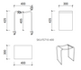 Solid Surface U-Shaped Shower Stool in Matte White / Matte Black