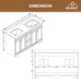 CASAINC 60 x 22 x 35.4 in. Solid Wood Bath Vanity with Marble Top and Backsplash in Gray/White (No/With Mirror)