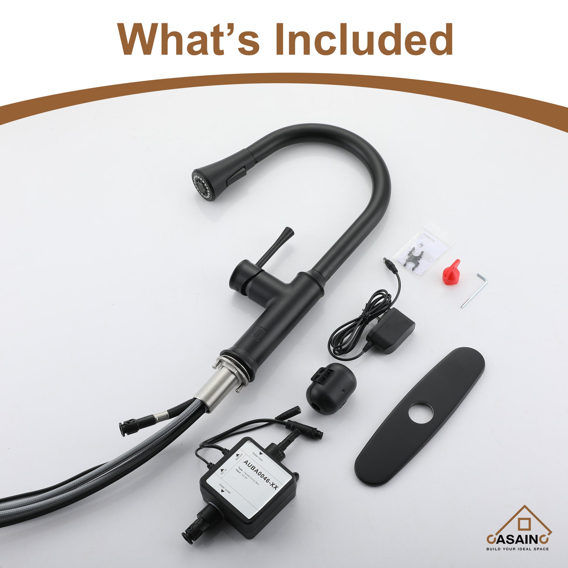 Smart Voice-Controlled Kitchen Faucet with Pull Down Sprayer and Touchless Technology