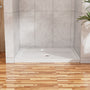 48" x 32" Acrylic Shower Base with Center Drain, Non-Slip Single Threshold Design