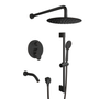 9" 3-Function Shower Faucet Set with Tub Spout & Slide Bar