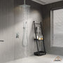 CASAINC 2-Function Shower System with Handheld Shower in Brushed Nickel/Matte Black