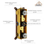 12" Thermostatic Complete Shower System with Rough-in Valve & 6 Body Jets