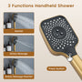 Ceiling Mount 3 Function Thermostatic Shower System with Rainfall Massage Jets