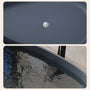 59" Freestanding Resin Stone Soaking Bathtub with Cement-Colored Body and Outer Dot
