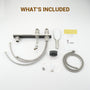 2-Handle Deck-Mounted Bathtub Faucet with 2 Spray Modes Hand Shower