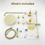 10-inch Wall-Mounted Rain Shower System with Body Jets & Slide Bar