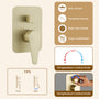 20*14 inch 3-Function Body Jet Shower System with LED Lights & Slide Bar