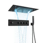 31.4" x 23.6" 4-Function Ceiling-Mounted Thermostatic Shower System with LED Lights