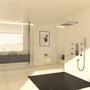 12" Thermostatic LED Shower System Wall-Mount Rain Showerhead with 6 Body Jets