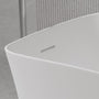 51" Matte White Solid Surface Freestanding Bathtub with Integrated Seat