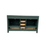 60" Deep Olive Green Double Sink Bathroom Vanity with Engineering Stone Top & 2 Basins