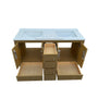 42"/55"/60"/72"/84" Warm Oak Freestanding Bathroom Vanity with Solid Wood Construction