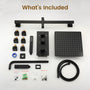 12-inch 4-Function Body Jet Shower System with Tub Spout & Slide Bar