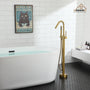 Freestanding Single-Handle Bathtub Faucet with Hand Shower