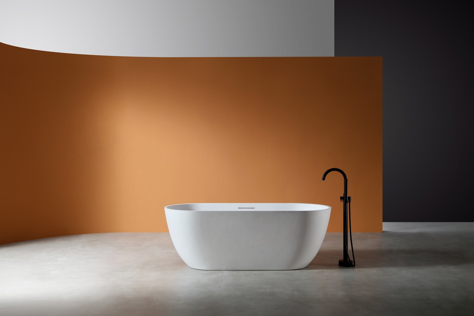 70" Freestanding Soaking Bathtub, Lightweight Fiberglass Composite with Matte Gel Coat Finish, Center Drain