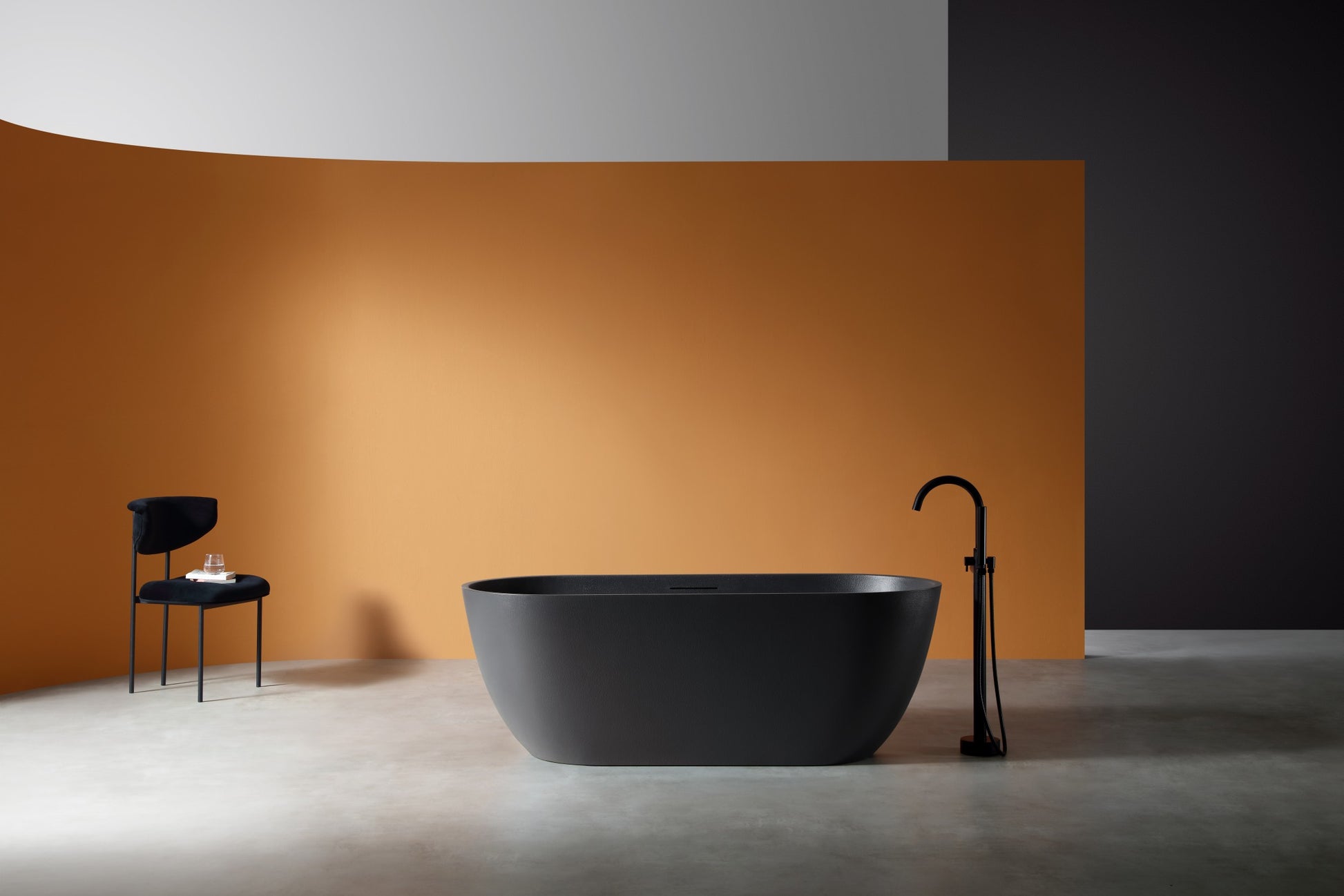 70" Freestanding Soaking Bathtub, Lightweight Fiberglass Composite with Matte Gel Coat Finish, Center Drain