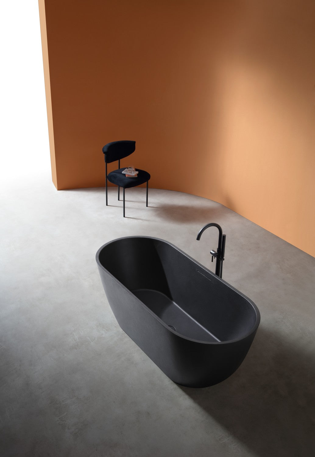 70" Freestanding Soaking Bathtub, Lightweight Fiberglass Composite with Matte Gel Coat Finish, Center Drain