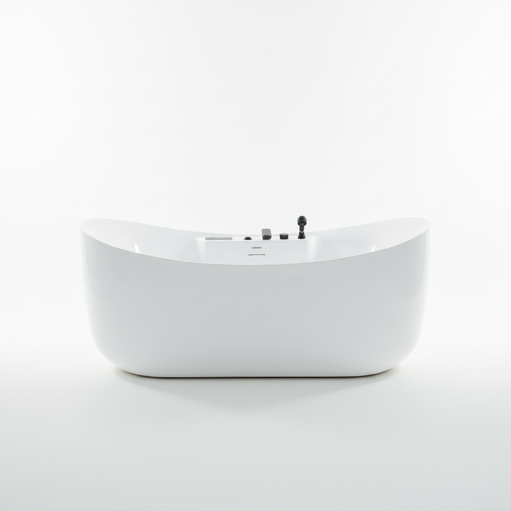 71" Freestanding Oval Acrylic Whirlpool Tub with Air Massage, Chromotherapy Lighting & Constant Temperature Heater