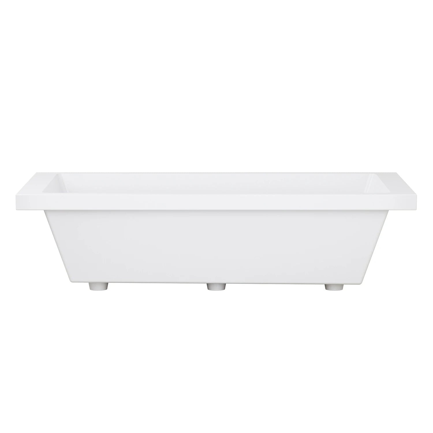 71" Solid Surface Alcove Deep Soaking Bathtub with Matte White