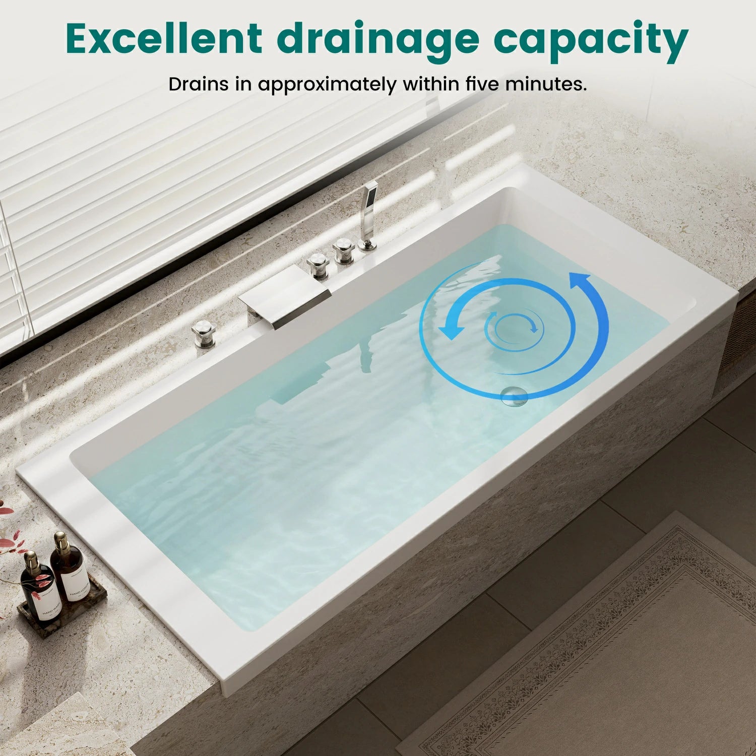 71" Solid Surface Alcove Deep Soaking Bathtub with Matte White