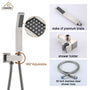 CASAINC 2-Function Shower System with Handheld Shower in Brushed Nickel/Matte Black