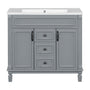 36'' Single Sink Freestanding Bathroom Vanity with 2 Soft Closing Doors and 2 Drawers