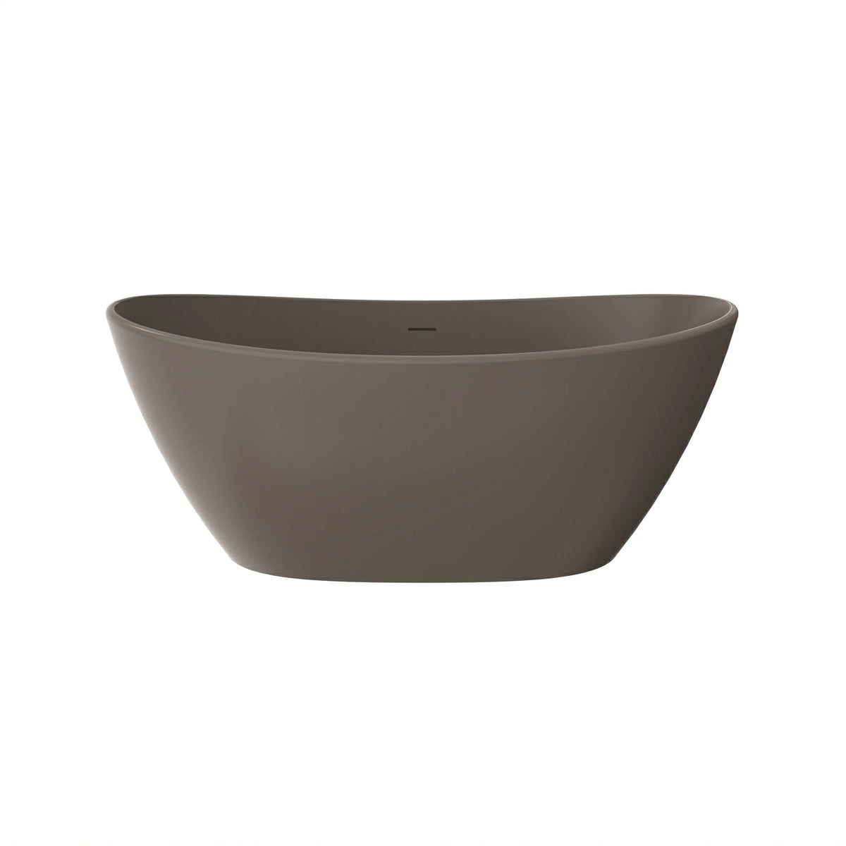 61" Solid Surface Freestanding Soaking Bathtub for Small to Medium Bathrooms