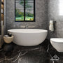 CASAINC 67 Inch Artificial Stone Resin Composite Flatbottom Walk in Bathtub in White 