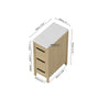12" Corner Bathroom Vanity with Light Natural Wood & 3 Drawers