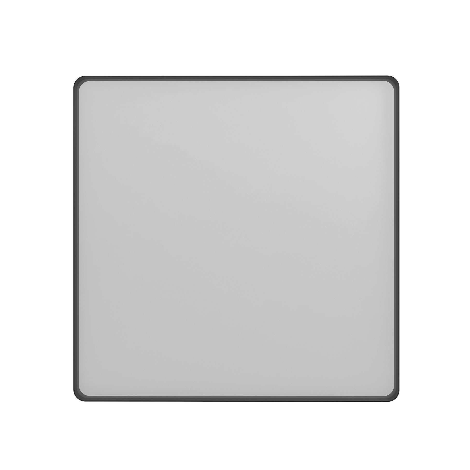 Wall-Mounted Vanity Mirror with Matte Black Metal Frame
