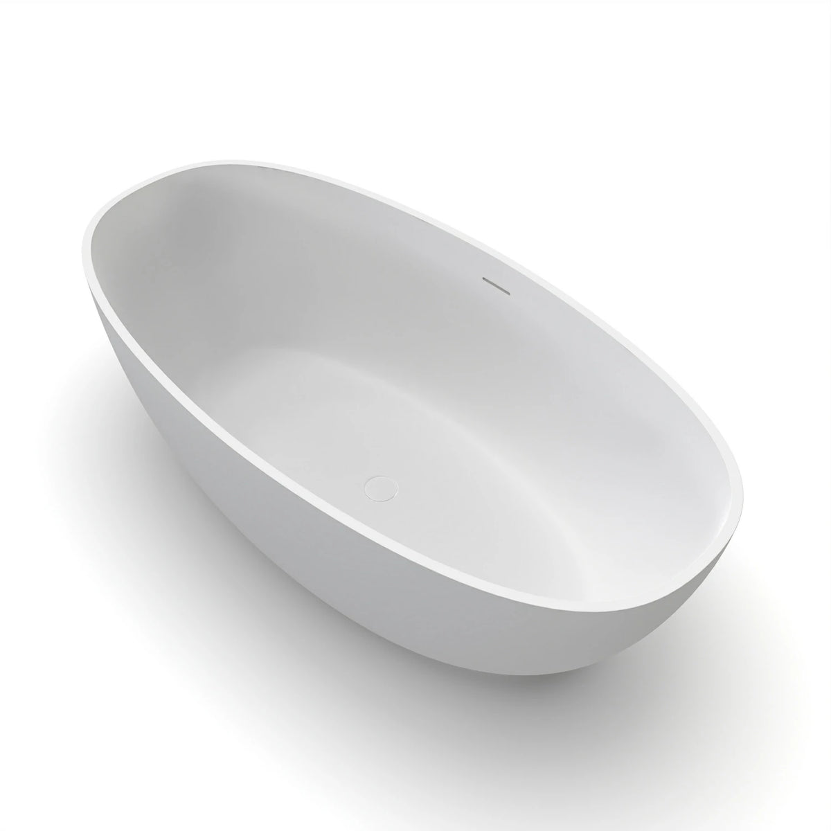61" Small Artificial Stone Solid Surface Freestanding Bathtub