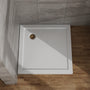 32" x 32" White No-Threshold Shower Base with Corner Drain, Anti-Slip Acrylic Shower Pan