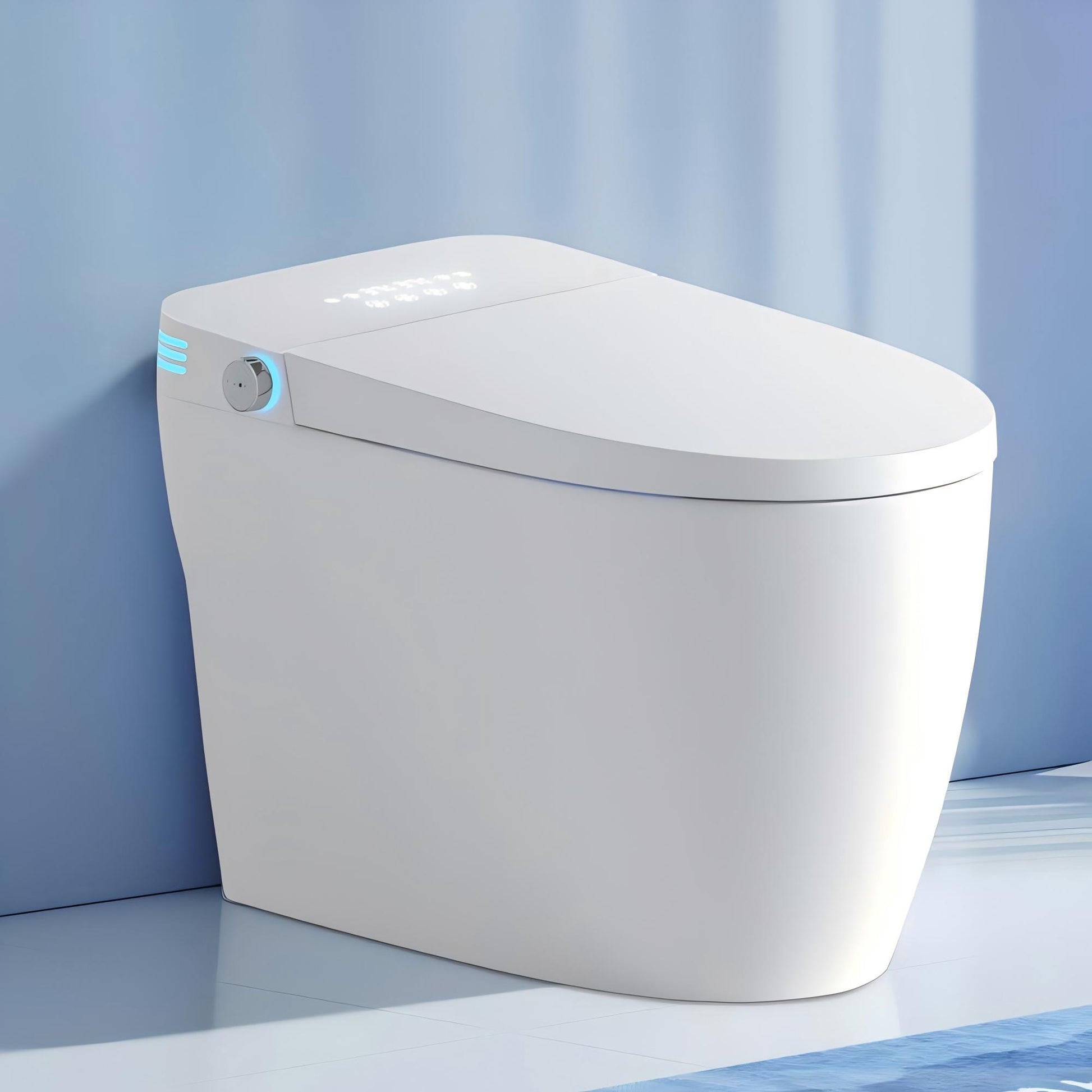 Modern Tankless Smart Toilet with Built-In Bidet Seat & Heated Seat
