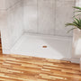 48" x 32" Acrylic Shower Base with Center Drain, Non-Slip Single Threshold Design