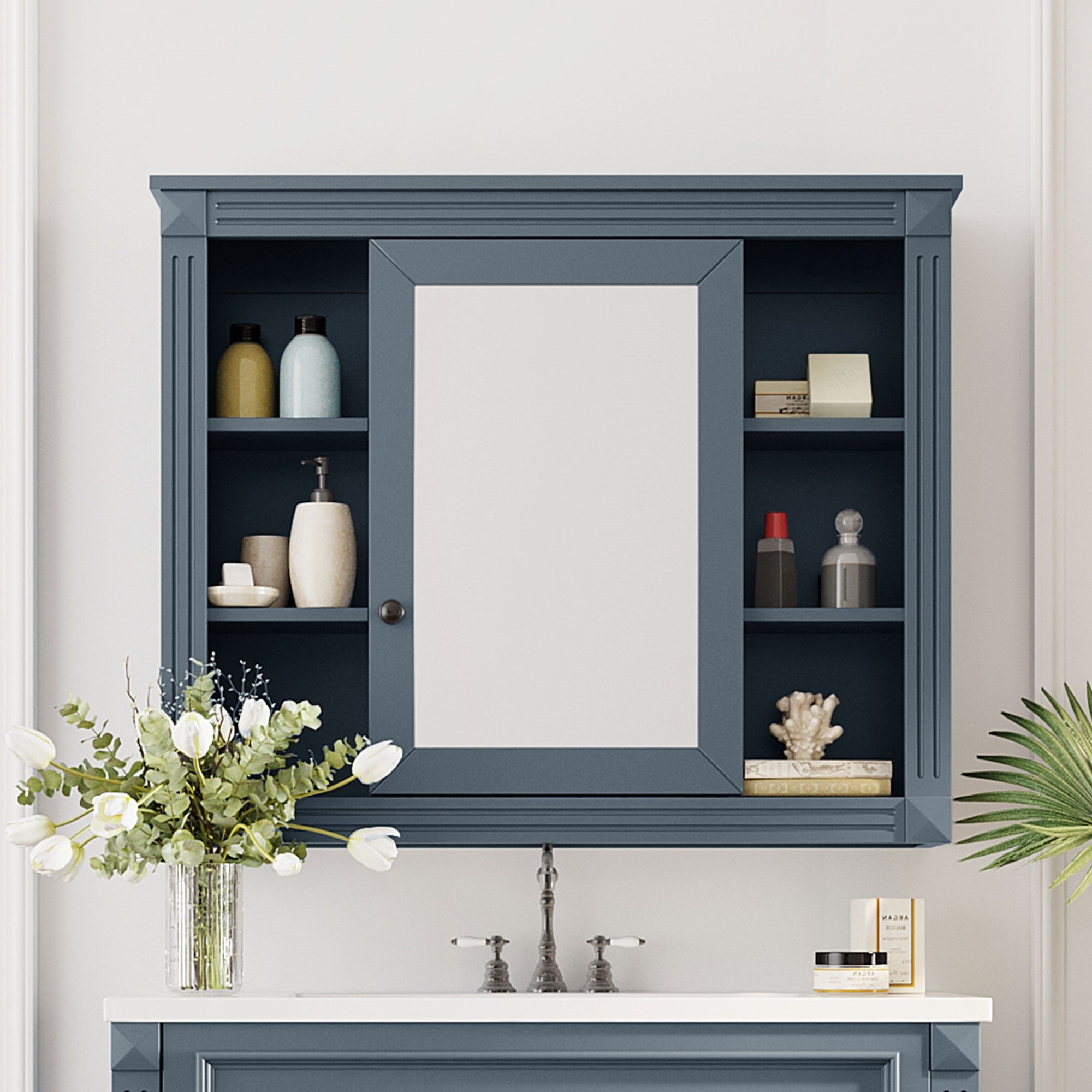 36'' Single Sink Freestanding Bathroom Vanity with 2 Soft Closing Doors and 2 Drawers