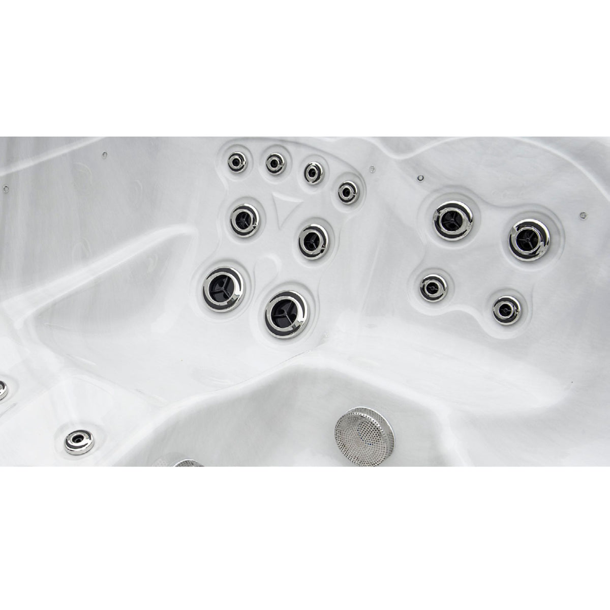79" × 79" 5-Person Outdoor Hot Tub Spa with Lounge, 51 Jets & Dual 3HP Pumps