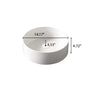 14 in. Round Ceramic Vessel Bathroom Sink in Glossy White / Stone Pattern Matte White