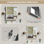 16"-96" Aluminum LED Medicine Cabinet with Anti-Fog Mirror, 3 Color Temperatures & Dimmable Lighting