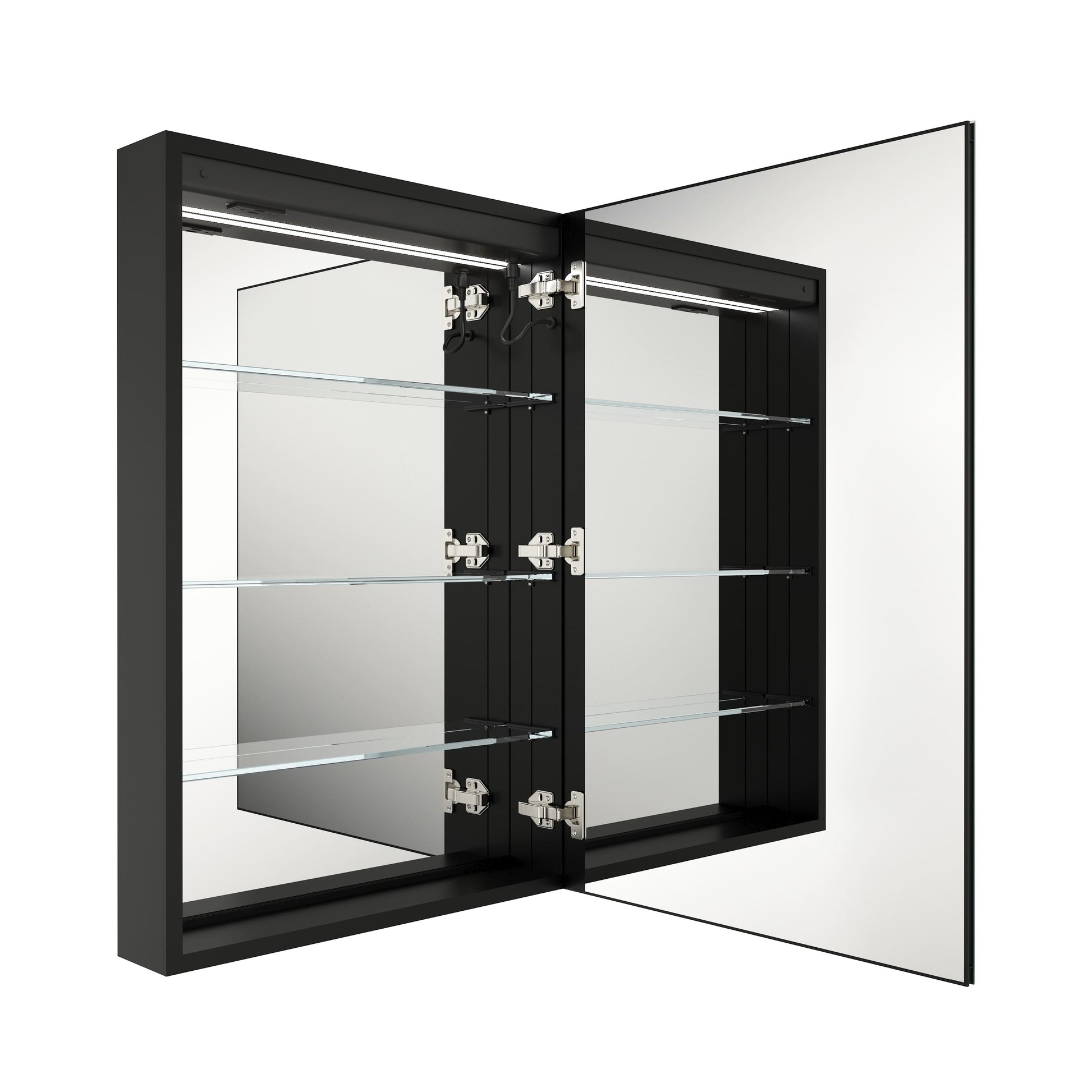 24"x36" Single Door Bathroom Medicine Cabinet with Anti Fog LED Mirror