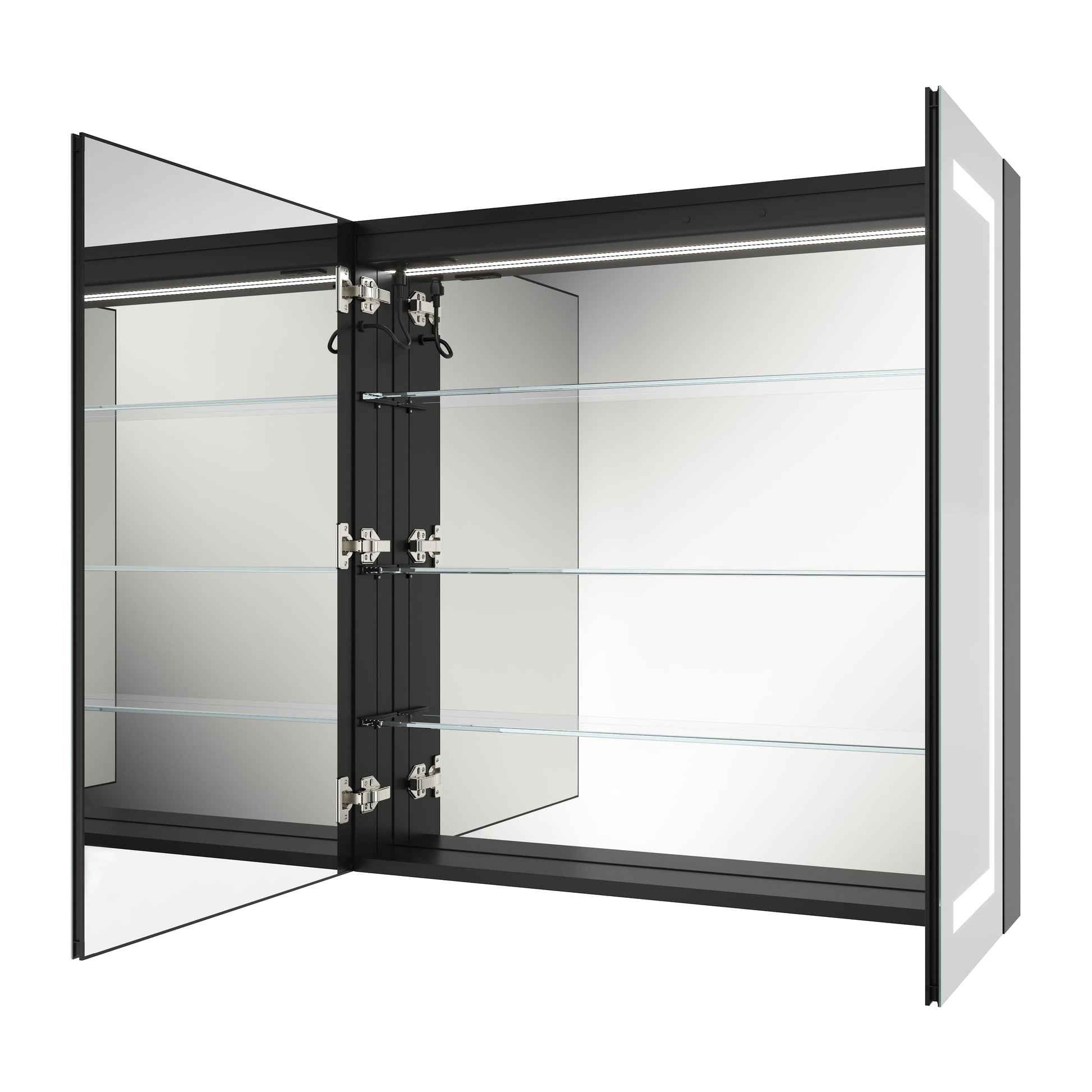 30"/36"x36" Double Doors Bathroom Medicine Cabinet with Anti Fog LED Mirror