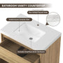 30" Wall-mount Single Sink Bathroom Vanity with Marble Top