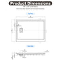 48"/60"x30"-36" White SMC Shower Base with Flamed Rock Slip-Resistant Surface, Left/Right Drain