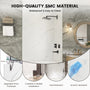 48"x36"x96" Calacatta/Cararra White SMC Shower Wall Panel System, Waterproof Grout-Free Shower Surround