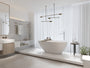 59" Matte White Egg-Shaped Stone Resin Freestanding Soaking Tub, cUPC Certified
