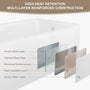 60 in. Glossy White Acrylic Alcove Soaking Bathtub with Integrated Skirt, Chrome Twist Drain and Overflow