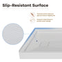 60"x30"/32" Grey One-Piece SMC Shower Pan Base with Anti-Slip Texture